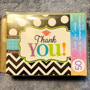 Ascan Thank You Cards - Multicolor Pack of 50 NIB